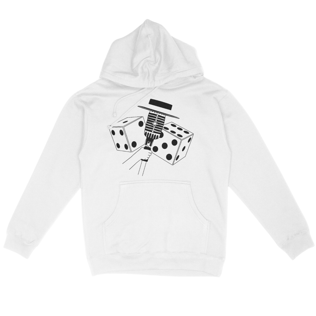 White Las Vegas Dice Hoodie