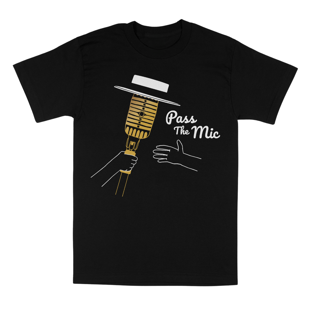 Black Pass The Mic Tee