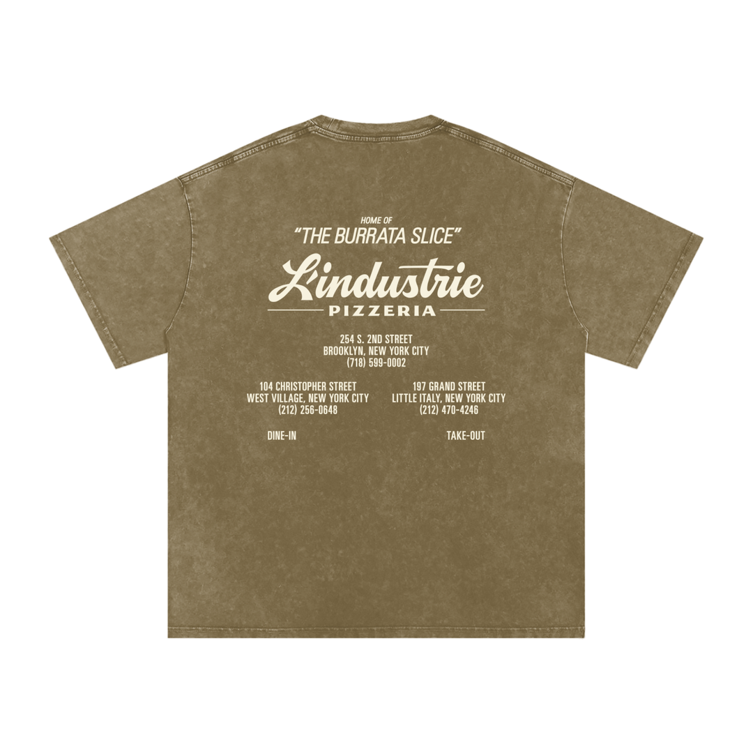 'Home of the Burrata Slice' Washed T-Shirt (L'Industrie)